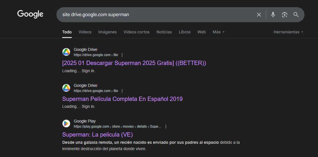 comando de google