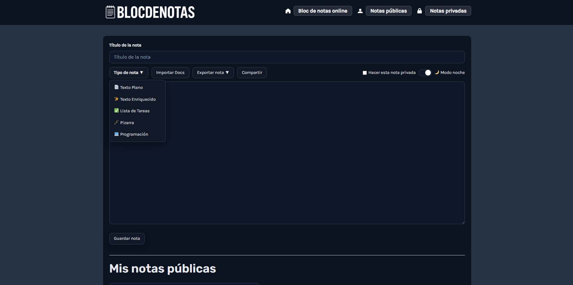 Plugin de bloc de notas completo