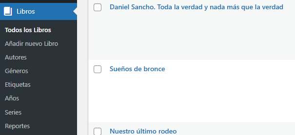 Plugin para crear una página de libros